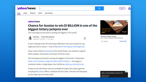 Chance for Aussies to win $1 BILLION in one of the biggest lottery jackpots ever