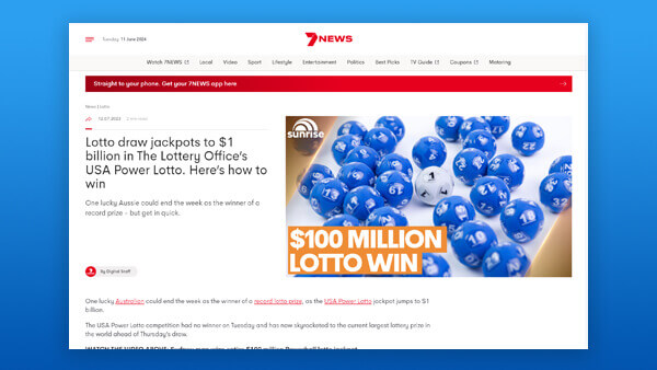 Lotto draw jackpots to $1 billion in The Lottery Office’s USA Power Lotto. Here’s how to win