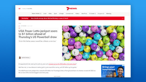 USA Power Lotto jackpot soars to $1 billion ahead of Thursday’s US Powerball draw