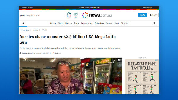Aussies chase monster $2.3 billion USA Mega Lotto win